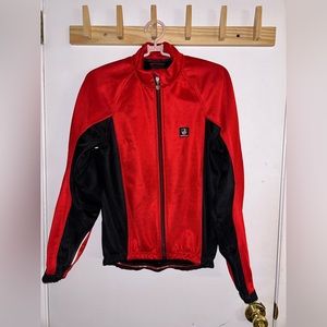 Campagnolo Women's Full Zip Quarzo Thermal Jersey Jacket Size M Red black